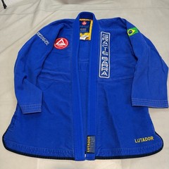 Gracie Barra LIMITED EDITION Lutador BJJ Gi Blue Brazilian Jiu Jitsu A5 Men MMA-