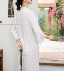 Womens Cotton Linen Kung Fu Tai Chi Uniform Martial Arts yoga Wear Summer Suit