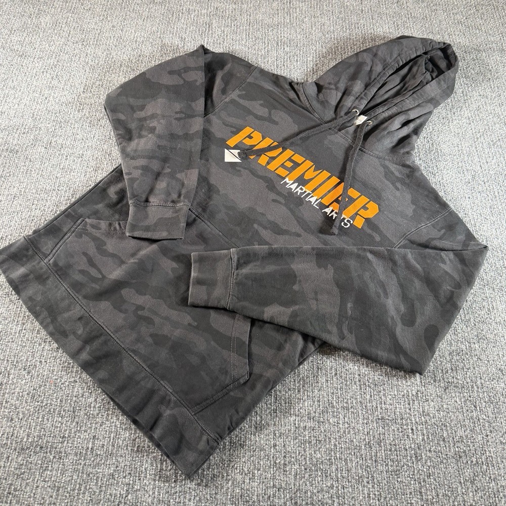 Premier Martial Arts Men’s Black Camo MMA Sweater Hoodie Drawstring