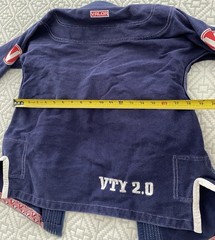 Valor VTY 2.0 BJJ Boys Kids Blue Gi Brazilian Jiu Jitsu Kimono Pants Set M2