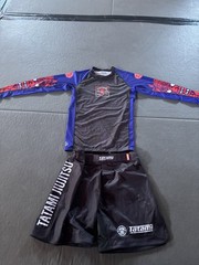Tatami Jiu Jitsu Rashguard and Shorts Set BJJ Large / xL. MMA Training
