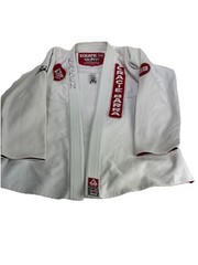 Storm Equipe GB Gracie Barra A2 BJJ Gi Uniform White Kimono Jacket Pants Set