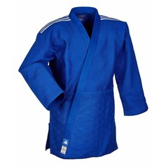 IJF Champion 3 Slim Fit with Stripes Judo Gi by Adidas (White or Blue)