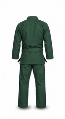 Sleeveless Dark Green Karate Gi Uniform | Martial Arts Training Suit with Belt.