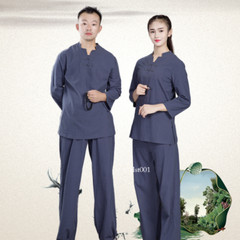Linen Unisex Chinese Tai Chi Uniforms Kung Fu Clothing YOGA Fitness Zen Clothes
