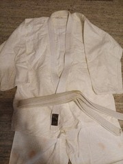 HAYASHI TIGER CLAW’S WHITE JUDO COTTON MARTIAL ARTS UNIFORM , 2-PIECE, SIZE 5