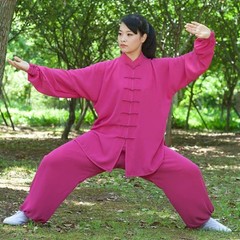Men Women Tai Chi Suit Kung Fu Shirt Pants Chinese Wushu Uniform Martial Arts AU