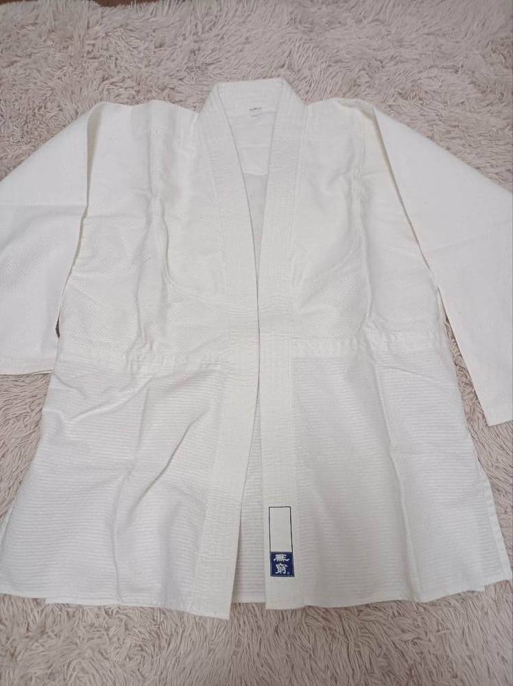 Japanese Kendo Gi Jacket Hakama Pants Set Size 3 White With Obi Uniform