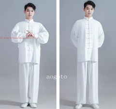 Cotton Linen Kung Fu Tai Chi Uniform Unisex Martial Arts Wing Chun Suit Clothing
