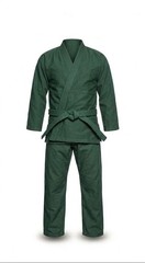 Sleeveless Dark Green Karate Gi Uniform | Martial Arts Training Suit with Belt.