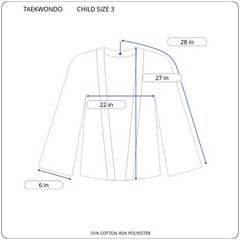 CHILD SIZE 3 // TAEKWONDO UNIFORM TOP – WHITE