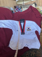 Lecaf Spirt Korea Taekwondo Uniform Shirt Youth Size 1 130Cm) White