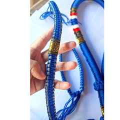 Mongkol Boxing Headband Premium Color Blue Handmand Prajiat Muay Thai Armbands S