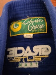 CHARLES GRACIE JIU-JITSU ACADEMY BLUE SMALL CHILD GI TOP SIZE MOO