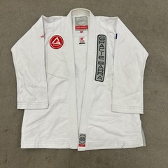 Gracie Barra GB Equipe Storm Jiu-Jitsu Kimono Jacket Mens A5 White Open Front