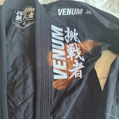 GUC Black Venum BJJ Gi Challenger Ji Jitsu Uniform & Bag (Size A2)