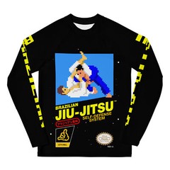 Brazilian Jiu-Jitsu 8-bit MMA BJJ Rash Guard No Gi Yellow Belt Youth Kid Child