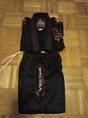 New Vector Sports Gear Attila Series Black Brazilian Jiu Jitsu Gi Suit K2 Kids