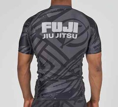 Fuji Battle Flex Lite MMA BJJ Jiu Jitsu Short ShortSleeve SS Rashguard – Black