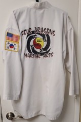 TIGER CLAW Four Dragons Lake Havasu White UNIFORM TOP GI Shirt Sz 4