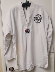 TIGER CLAW Four Dragons Lake Havasu White UNIFORM TOP GI Shirt Sz 4