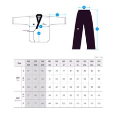 Men Mooto Official Black Collar Master Uniform Dobok Gi TKD WTF KTA Approved
