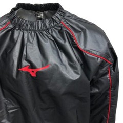 Mizuno Sauna suits Weight loss wear top and bottom set Black Red logo NEW