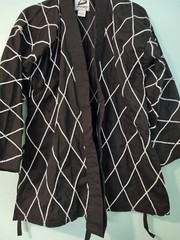Dynamics Hapkido Gi Top Size 2 Black with White Diamond Pattern