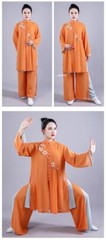 Women Soft Silk Satin Tai Chi Suit Kung Fu Wushu Martial Uniform Jacket Pants