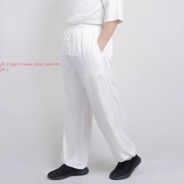 Wudang Taoist Pant Kung Fu Martial Arts Wing Chun Tai Chi Elastic waist Trousers