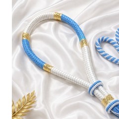 Boxing Mongkol Headband Handmade Color Ligth Blue White Armbands Traditional Pre