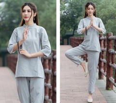 Women Chinese Martial Arts Kung Fu Suit Wushu Tai Chi Yoga Set Uniform Pant&Top
