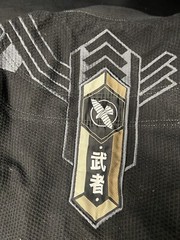 Hayabusa Pro Jiu Jitsu Heavyweight Gold weave Gi Top Size A1 Cotton Black 550gsm