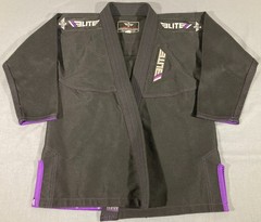 Elite Sports Kids C3 BJJ Gi Top Black Purple Brazilian Jiu-Jitsu Kimono Uniform