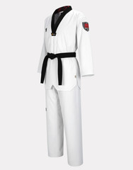 MOOTO BASIC 6 Standard Uniform with Black V-Neck WT Dobok Best Seller