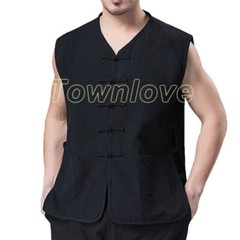 Chinese Kung Fu Tai Chi Vest Sleeveless Garment Martial Arts Wingchun Uniform