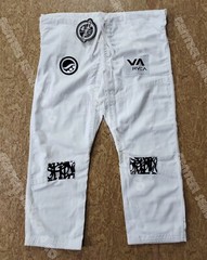 Pearl weave Brazilian jiu jitsu Uniforms custom made 100% cotton #105 A4 size.