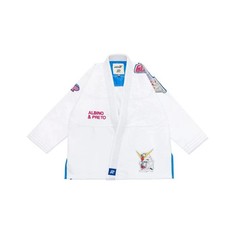 Albino & Preto A&P x Wing Gundam BJJ Gi White 450 GSM IBJJF Jiu Jitsu Kimono