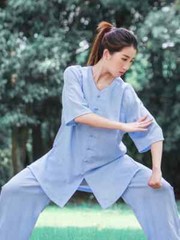 Short Sleeve Kung Fu Shirts Wing Chun Sport Tops Martial Arts Taichi Uniform
