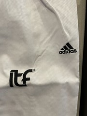 NWT Adidas Taekwondo ITF Black Belt Champion Uniform WH/BK adiTITF02 Sz 180