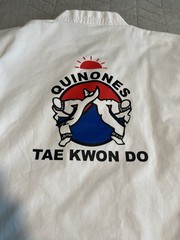 Taekwondo Gi Set Quinones 3/170 Mens M White Uniform Outfit Top Pants White Belt