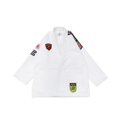 Albino And Preto Fundamental BJJ Gi | Jiu-Jitsu 350/450 GSM Kimono in All Sizes