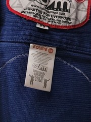 Equipe Storm Kimonds Jitsu Wrap Boys Size Y3 Blue Martial Arts 100% Cotton