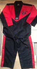 Lot Of 2 Kid’s Tae Kwon Do Gi Black & Red (Sz 0- 140cm)+ White (size 1 – 150cm)