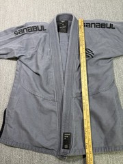 Sanabul Jiu Jitsu Gi Adult Aize A2 Gray Brazilian BJJ Kimono No Belt Heavy
