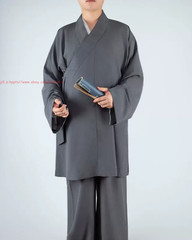 Summer Meditation Buddhist Monk Thin Sets Kung Fu Tai Chi Shaolin Yarn Uniforms