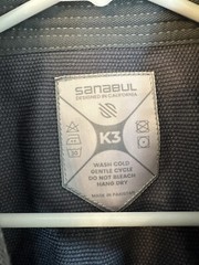 sanabul jiu jitsu gi Unisex Uniform Gray Size K3, Top