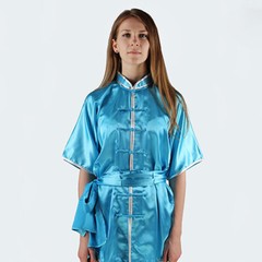 Silk Chinese Kung Fu Tai Chi Uniform Martial Arts Wushu Suit Mens Womens 3XS~4XL