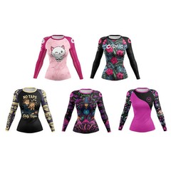 Womens Rashguard For BJJ MMA Jiu Jitsu No Gi Brazilian Jiu Jitsu Compression
