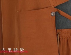 STOCK Buddhist Shaolin Monk Robe Full Set Linen Kung Fu Suit Meditation Uniforms